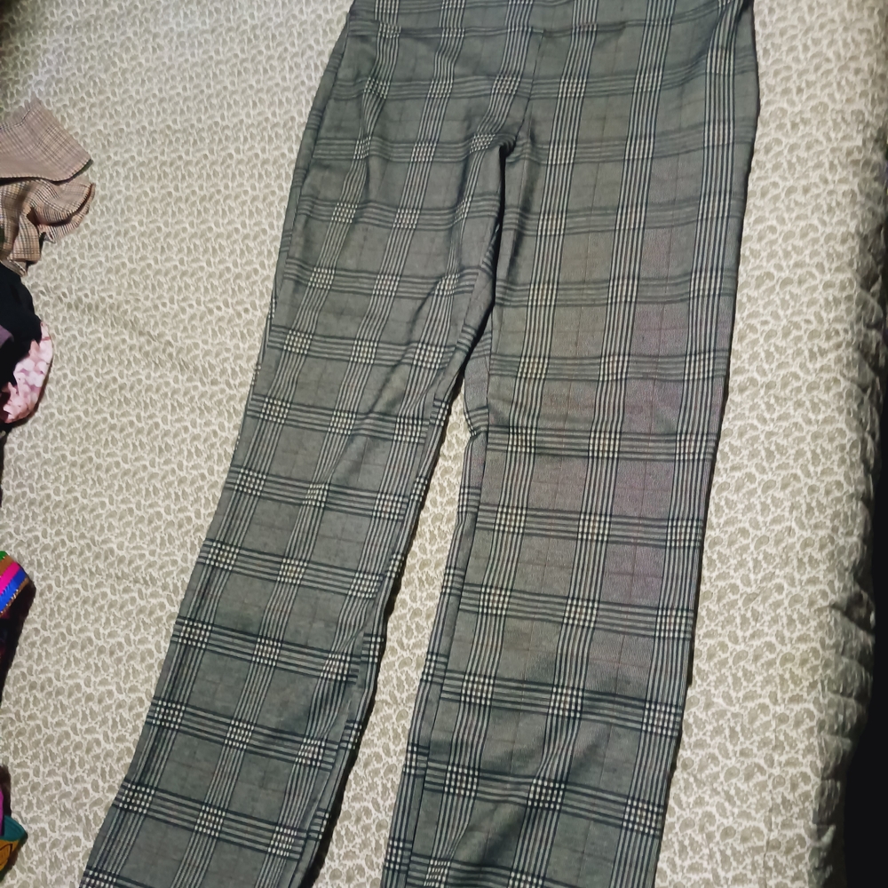 Apt. 9 Black and Gray Plaid Women's Pantsuit
